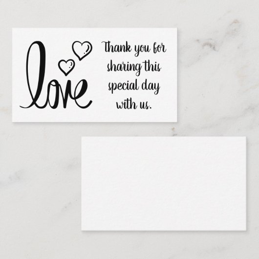 Minimalistisch Danke, dass Sie Hochzeit Liebe Brau Platzkarte