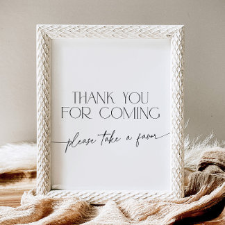 Minimalistisch Danke, dass Sie Schwarz und Weiß ko Sockelschild