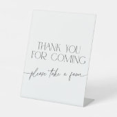 Minimalistisch Danke, dass Sie Schwarz und Weiß ko Sockelschild (Vorderseite)