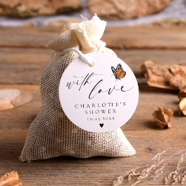 Minimalistisch Danke, Monarch Butterfly Dusche Geschenkanhänger