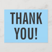 Minimalistisch "DANKE!" Postkarte (Vorderseite)