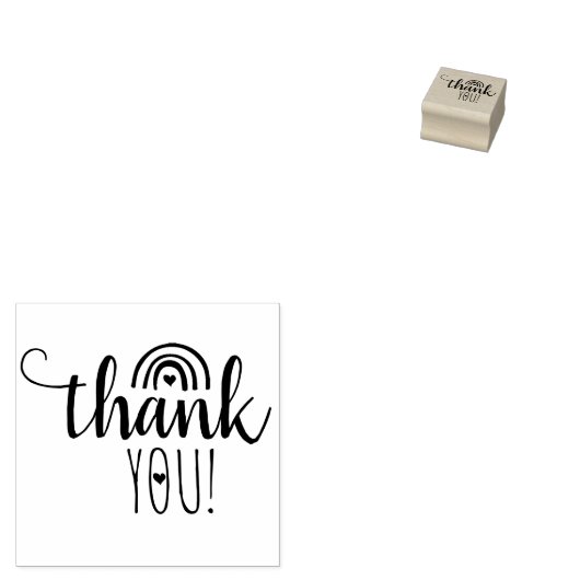 Minimalistisch Danke, Rainbow Gummistempel (Stempel)