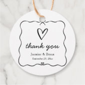 Minimalistisch Danke, Script Wedding Geschenkanhänger (Rückseite)