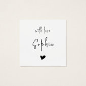 Minimalistisch Dankeschön an Herzliche Visitenkart (Rückseite)