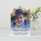 Minimalistisch Dankeschön Beileid Beerdigung FOTO Dankeskarte (Stehend Vorderseite)