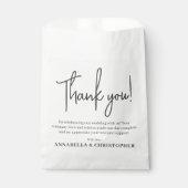 Minimalistisch Dankeschön für die Hochzeit Geschenktütchen (Vorderseite)
