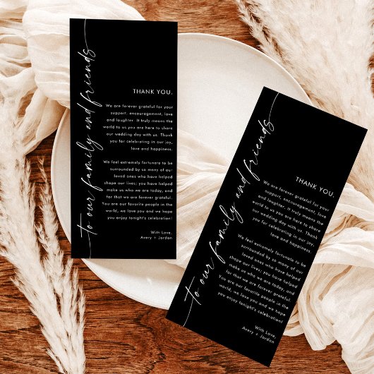 Minimalistisch Dankeschön, Hochzeit danke Napkin