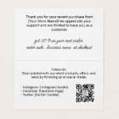 Minimalistisch Dankeschön-Karte für Ihr Unternehme Visitenkarten (Innenseite Aufgefaltet)