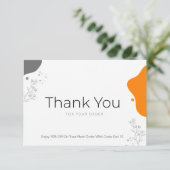 Minimalistisch Dankeschön-Karte für kleine Unterne Dankeskarte (Stehend Vorderseite)