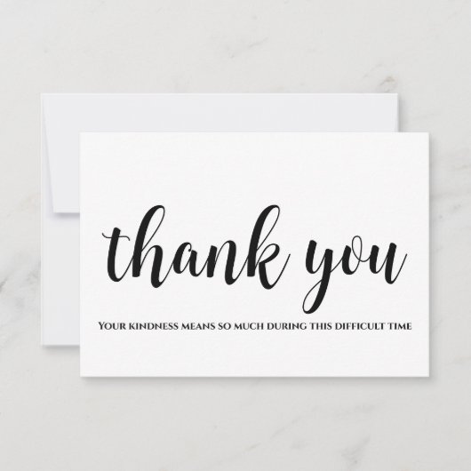 Minimalistisch Dankeschön Sympathy Card Dankeskarte (Vorderseite)