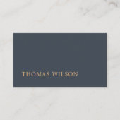 Minimalistisch Dark Blue Brown Consultant Visitenkarte (Vorderseite)