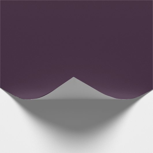 Minimalistisch Dark Tamarind Violet Lila Solid Sch Geschenkpapier (Ecke)
