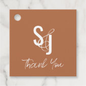 Minimalistisch Dark Terracotta Vielen Dank für Ihr Geschenkanhänger (Vorderseite)