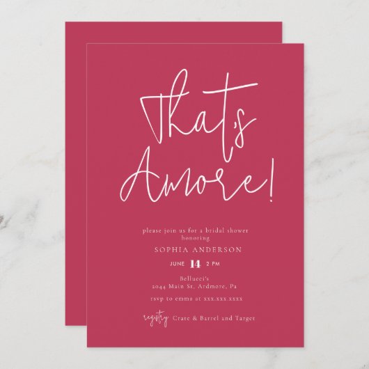 Minimalistisch Das ist noch! Brautdusche Einladung (Vorne/Hinten)