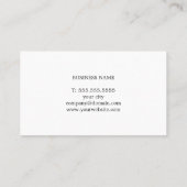 Minimalistisch Deep Blue Brown Monogram Consultant Visitenkarte (Rückseite)