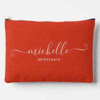 Minimalistisch Deep Orange Personalisiert Bridesma