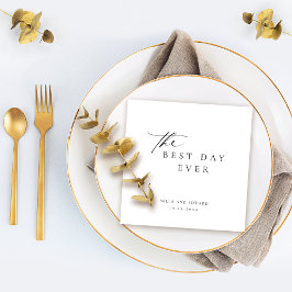 Minimalistisch der beste Tag aller Hochzeiten Serviette