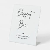 Minimalistisch Dessert Bar Sign | Dessert Table Si Sockelschild (Vorderseite)