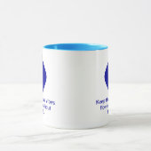 Minimalistisch Diamond Blue Evil Eye Positive Vibe Tasse (Zentrum)