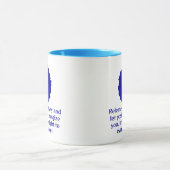 Minimalistisch Diamond Blue Evil Eye Positive Vibe Tasse (Zentrum)