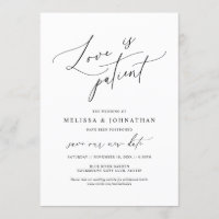 Minimalistisch, die Liebe ist geduldig, ändern Sie