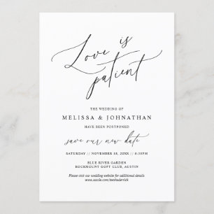Minimalistisch, die Liebe ist geduldig, ändern Sie Einladung