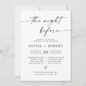 Minimalistisch Die Nacht vor der Einladung (Vorderseite)