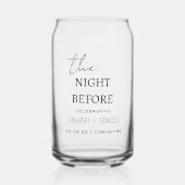 Minimalistisch die Nacht vor der Hochzeitsfeier na Dosenglas (Vorderseite)