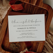 Minimalistisch Die Nacht vor der Probe Einladung