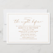 Minimalistisch Die Nacht vor der Probe Einladung (Vorderseite)