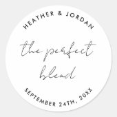 Minimalistisch die perfekte Blend-Gastgeschenk Hoc Runder Aufkleber (Vorderseite)