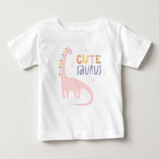 Minimalistisch Dinosaur CuteSaurus Baby T-shirt (Vorderseite)