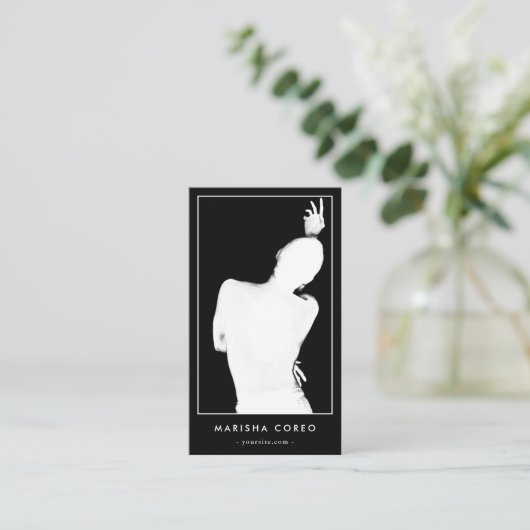 Minimalistisch DJ Dance Instructor Choreograf Qr Visitenkarte (Stehend Vorderseite)