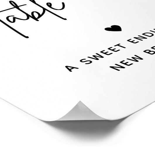 Minimalistisch Donut Bar Sign | Dessert Table Sign Poster (Ecke)