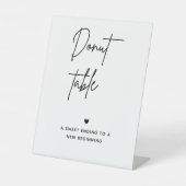 Minimalistisch Donut Bar Sign | Dessert Table Sign Sockelschild (Vorderseite)