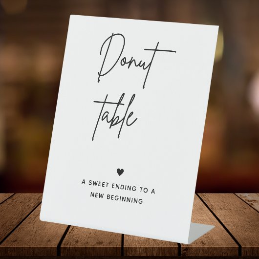 Minimalistisch Donut Bar Sign | Dessert Table Sign Sockelschild