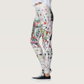 "Minimalistisch Doodle Pad Christmas: Pop Art Abst Leggings (Links)