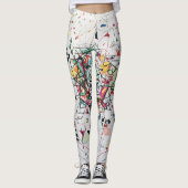 "Minimalistisch Doodle Pad Christmas: Pop Art Abst Leggings (Vorderseite)