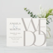 Minimalistisch Dove Gray Robin Egg Blue Einladung (Stehend Vorderseite)