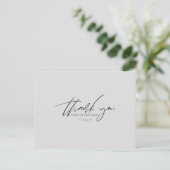 Minimalistisch Dove Gray Wedding Vielen Dank Postkarte (Stehend Vorderseite)