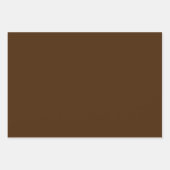 Minimalistisch Dunkelbraun, Weihnachtsfarben Geschenkpapier Set (Vorderseite)