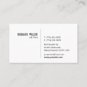 Minimalistisch, dunkelgrau, kundenspezifisch visitenkarte (Vorderseite)