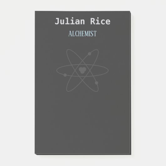 Minimalistisch dunkelgrau post-it klebezettel (Vorderseite)