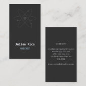 Minimalistisch dunkelgrau visitenkarte (Vorne/Hinten)