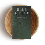 Minimalistisch dunkelgrüne Lizard Skin Designer Visitenkarte