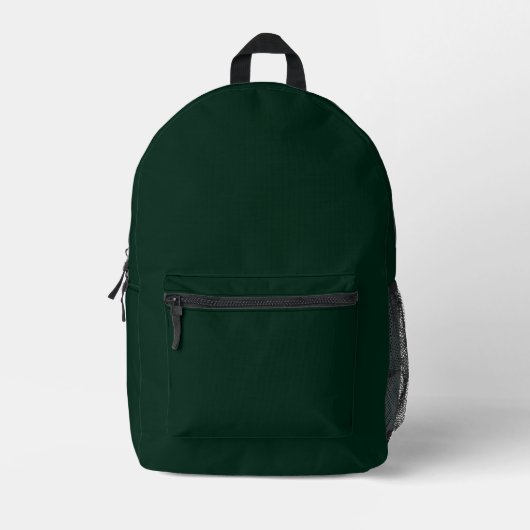 Minimalistisch dunkelkieferngrün solide schlicht e bedruckter rucksack (Vorderseite)