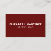 Minimalistisch Dunkelrot Moderne Berufliche, indiv Visitenkarte (Vorderseite)