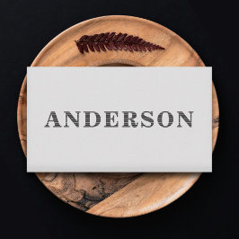 Minimalistisch dünn gestreift grau visitenkarte