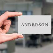 Minimalistisch dünn gestreift grau visitenkarte