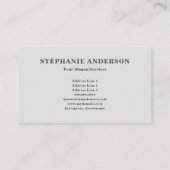 Minimalistisch dünn gestreift grau visitenkarte (Rückseite)